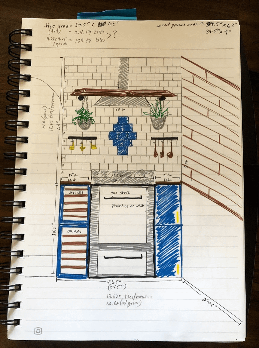 kitchen design sketch